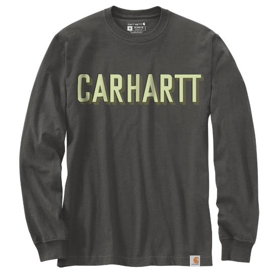 Afbeeldingen van CARHARTT T-shirt met lange mouwen grafische print 104891 peat S