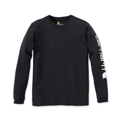 Afbeeldingen van CARHARTT T-shirt met lange mouwen logo sleeve dames 103401 zwart L