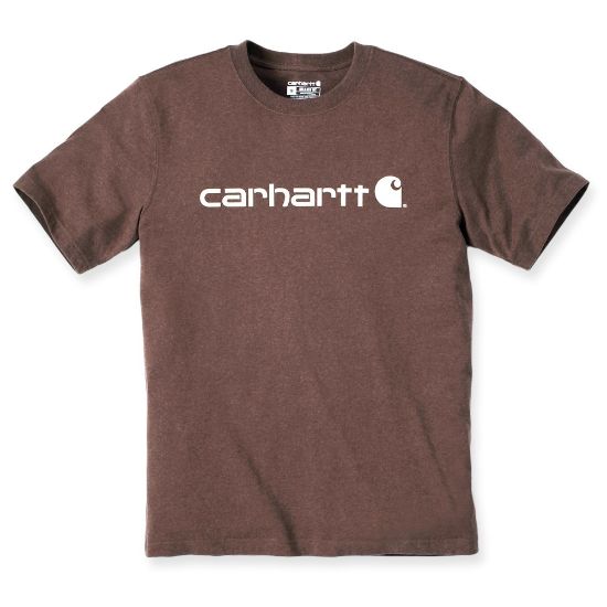 Afbeeldingen van CARHARTT T-shirt met logo 103361 mocha heather M