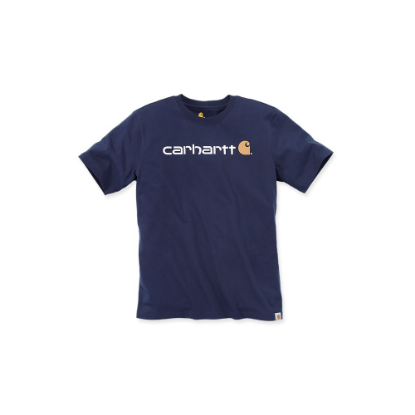 Afbeeldingen van CARHARTT T-shirt met logo 103361 navy M