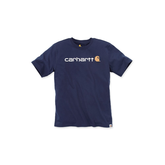 Afbeeldingen van CARHARTT T-shirt met logo 103361 navy XS
