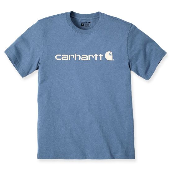 Afbeeldingen van CARHARTT T-shirt met logo 103361 thundercloud heather XL