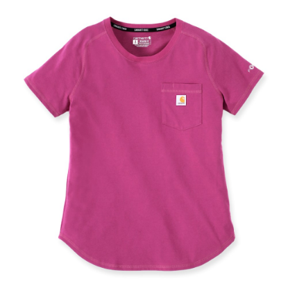 Afbeeldingen van CARHARTT T-shirt met zak dames 105415 magenta agate L