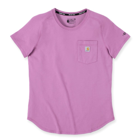 Afbeeldingen van CARHARTT T-shirt met zak dames 105415 thistle XS