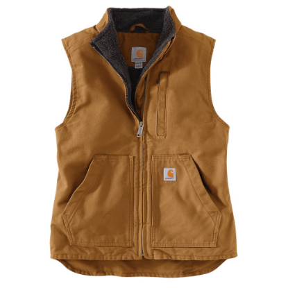 Afbeeldingen van CARHARTT Vest Sherpa lined mock neck dames 104224 bruin S