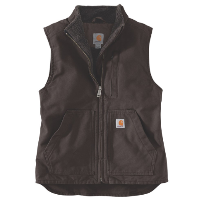 Afbeeldingen van CARHARTT Vest Sherpa lined mock neck dames 104224 donkerbruin L