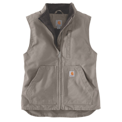 Afbeeldingen van CARHARTT Vest Sherpa lined mock neck dames 104224 taupe grey L