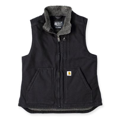 Afbeeldingen van CARHARTT Vest Sherpa lined mock neck dames 104224 zwart XS