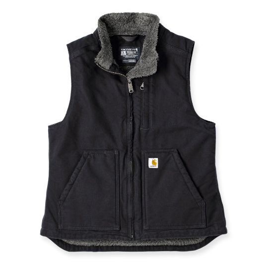 Afbeeldingen van CARHARTT Vest Sherpa lined mock neck dames 104224 zwart L