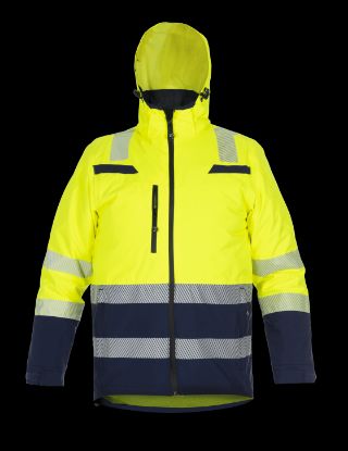 Afbeeldingen van HYDROWEAR Regenjas Boston fluor geel/navy 2XL