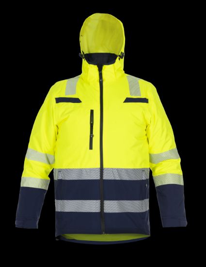 Afbeeldingen van HYDROWEAR Regenjas Boston fluor geel/navy 4XL