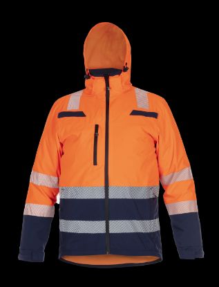 Afbeeldingen van HYDROWEAR Regenjas Boston fluor oranje/navy 2XL