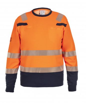 Afbeeldingen van HYDROWEAR T-shirt FR AST met lange mouwen Murcia fluor oranje/navy L