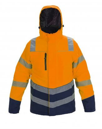Afbeeldingen van HYDROWEAR Winterparka Brussel fluor oranje/navy XL