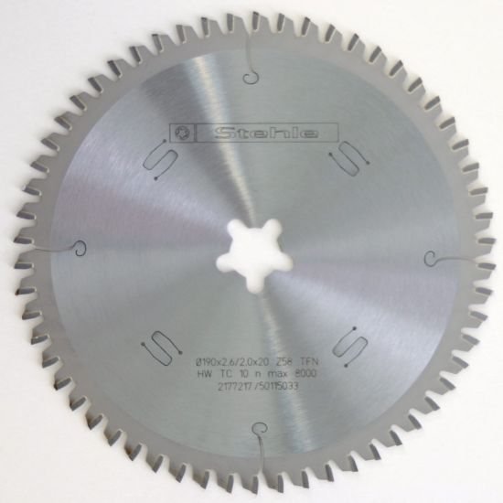 Afbeeldingen van STEHLE Cirkelzaagblad HW ALU 190X2,6/2,0X20MM Z58 TFN F-FIX