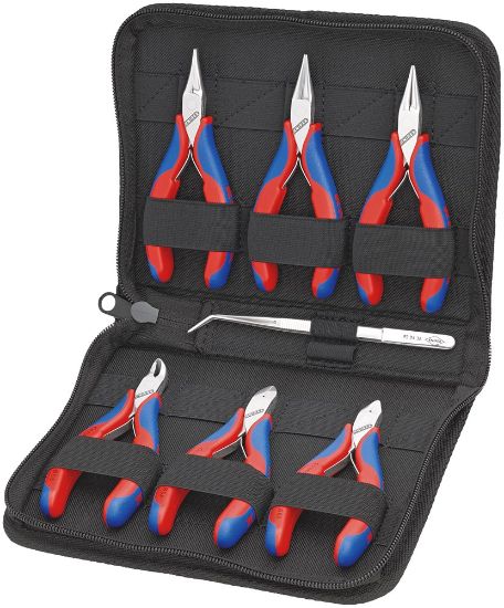 Afbeeldingen van KNIPEX Elektronicatangenset etui 002016 7x