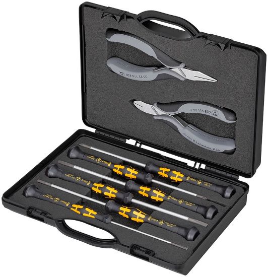 Afbeeldingen van KNIPEX Elektronicatangenset etui ESD 002018ESD 8x