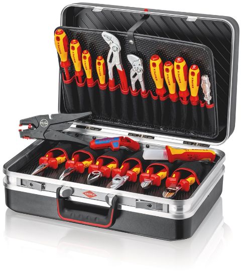 Afbeeldingen van KNIPEX Gereedschapskoffer elektro set VISION24 VDE