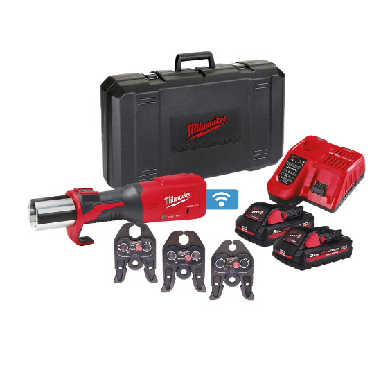 Afbeeldingen van MILWAUKEE Accu ONE-KEY koolborstelloos perstang M18ONEBLHPT-302CV-set