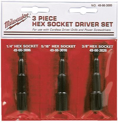 Afbeeldingen van MILWAUKEE Doppenset magnetisch ¼" HEX 3x