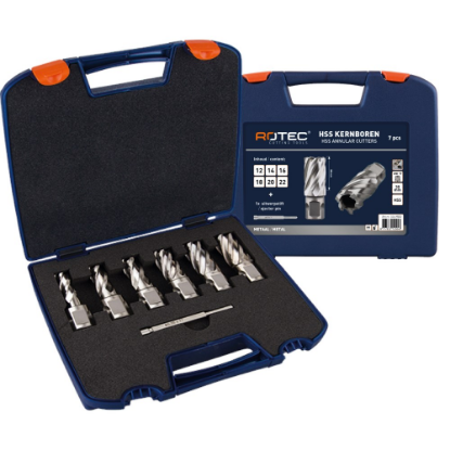 Afbeeldingen van ROTEC Kernborenset HSS-XE SILVER 536 UNI 19 7-delig 12-22MM