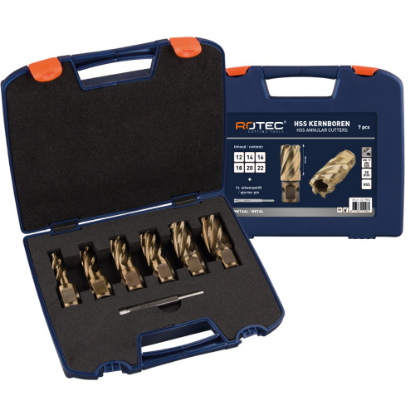 Afbeeldingen van ROTEC Kernborenset HSS-XE GOLD 537 universeel 19 7-delig 12-22MM