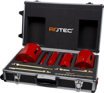 Afbeeldingen van ROTEC Diamantborenset droog 779 M16 32-132M 11-delig in trolley inclusief toebehoren