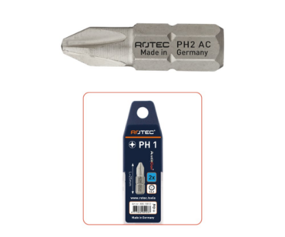 Afbeeldingen van ROTEC Schroefbit ¼" PRO PH1 25MM C6,3 RVS 2x