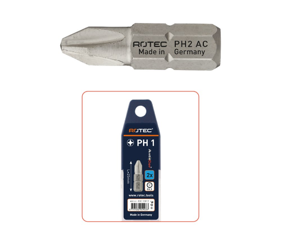 Afbeeldingen van ROTEC Schroefbit ¼" PRO PH2 25MM C6,3 RVS 2x