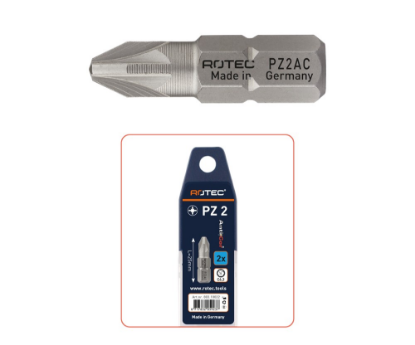 Afbeeldingen van ROTEC Schroefbit ¼" PRO PZ3 25 C6,3 RVS 2x