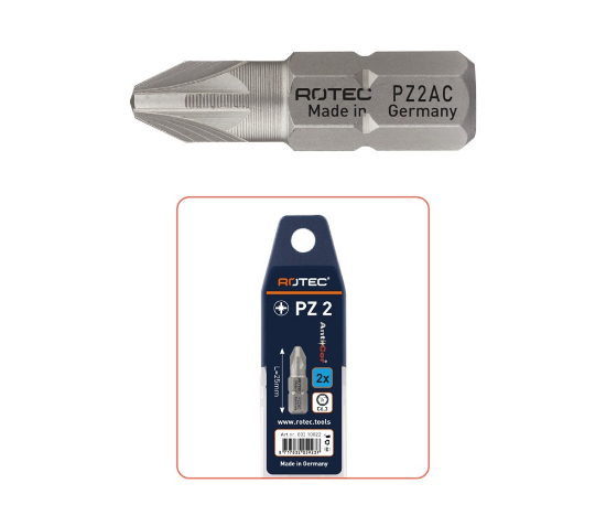 Afbeeldingen van ROTEC Schroefbit ¼" PRO PZ1 25MM C6,3 RVS 2x