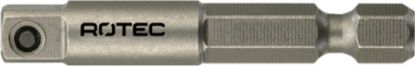Afbeeldingen van ROTEC Adapter E6,3 > vierkant ¼" met stift 50MM 10x