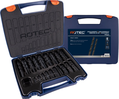 Afbeeldingen van ROTEC Metaalborenset 100 DIN338 type N 170-delig 1-10MM ABS