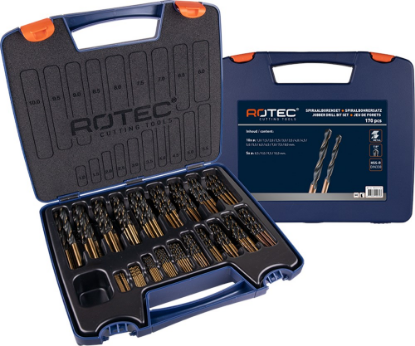 Afbeeldingen van ROTEC Metaalborenset 101 DIN338 Precise 170-delig 1-10MM ABS