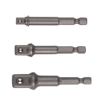 Afbeeldingen van HIKOKI Adapterset ¼" zeskant 3-delig ½",⅜",¼" vierkant met kogel 751970
