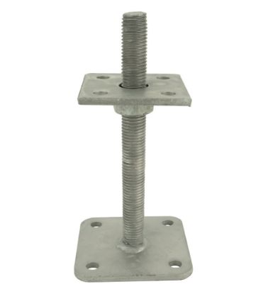 Afbeeldingen van GEBR. BODEGRAVEN Pergolasteun TV verticaal verstelbaar M20X200MM 100X100MM 80X80X8MM
