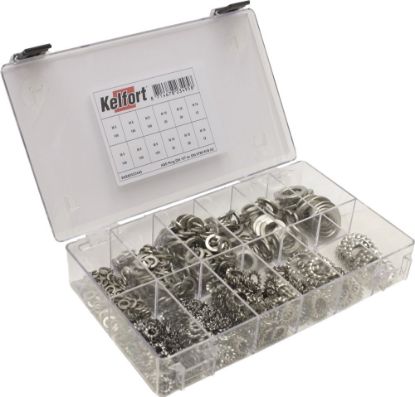 Afbeeldingen van KELFORT Assortimentdoos nr.36 veerringen DIN127B + tandringen DIN6798A RVSA2