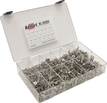 Afbeeldingen van KELFORT Assortimentdoos nr.40 plaatschroeven DIN7982 RVSA2