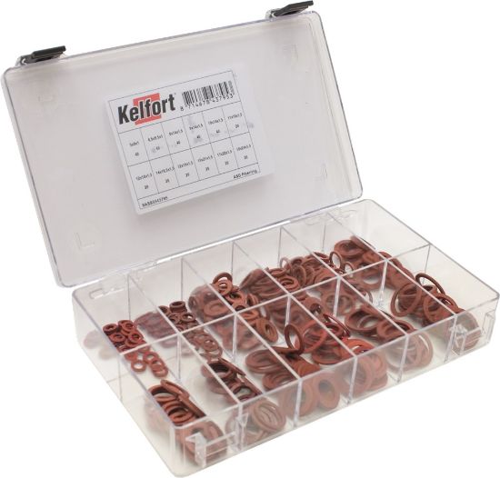 Afbeeldingen van KELFORT Assortimentdoos nr.43 fiberringen gevulkaniseerd