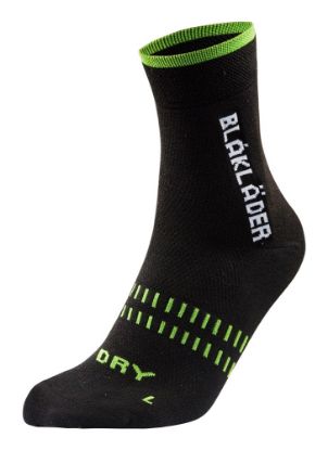 Afbeeldingen van BLÅKLÄDER Sokken DRY 2190 zwart/neongroen 40-44 2x