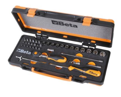 Afbeeldingen van BETA Dopsleutelset ¼" 12x + toebehoren 900/C12MR