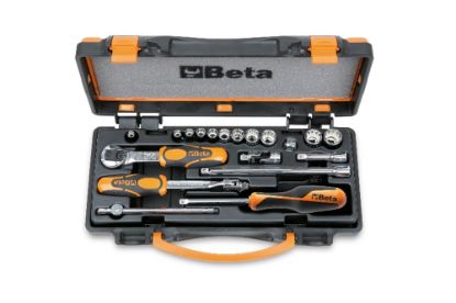 Afbeeldingen van BETA Dopsleutelset ¼" 19x + toebehoren 900MB/C19