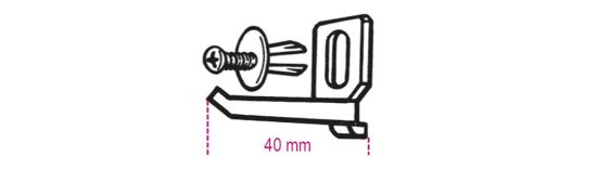 Afbeeldingen van BETA Ophanghaak + schroef KIT/GPS 40MM