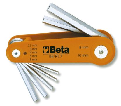 Afbeeldingen van BETA Haakse inbussleutelset verchroomd 96/BG7 7x