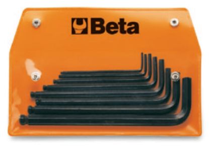 Afbeeldingen van BETA Inbussleutelset kogelkop gebrun. 8x 96BP-AS/8