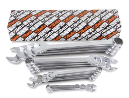 Afbeeldingen van BETA Ringsteeksleutelset gebogen 17x 42AS/17