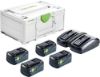 Afbeeldingen van FESTOOL Energie-set SYS 18V 4x5,0/TCL6DUO 18V Li-ion 4x accu 5,0Ah en duolader in systainer