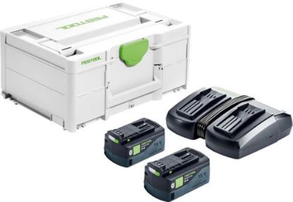 Afbeeldingen van FESTOOL Energie-set SYS 18V 2x5,0/TCL6DUO 18V Li-ion 2x accu 5,0Ah en duolader in systainer