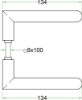 Afbeeldingen van OXLOC Deurkruk gebogen model Purmerend RVS mat 37-42MM