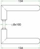 Afbeeldingen van OXLOC Deurkruk gebogen model Purmerend RVS mat 37-42MM